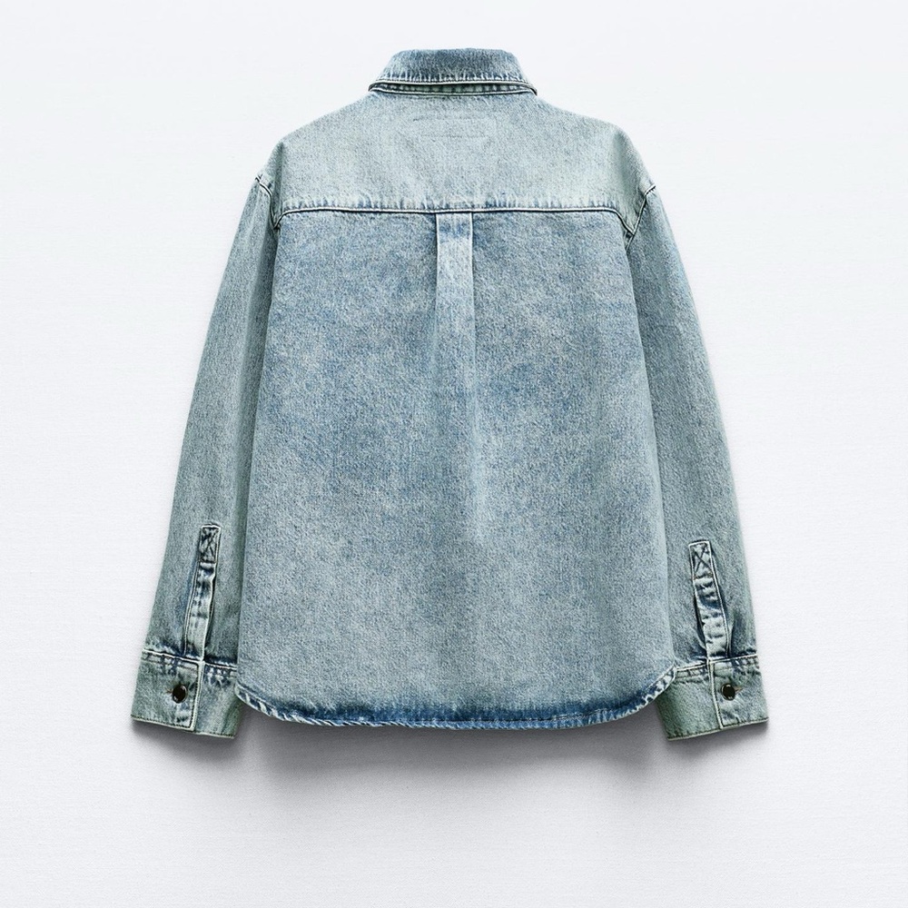 ZARA Z1975 OVERSIZED DENIM OVERSHIRT - Picture 5 of 8